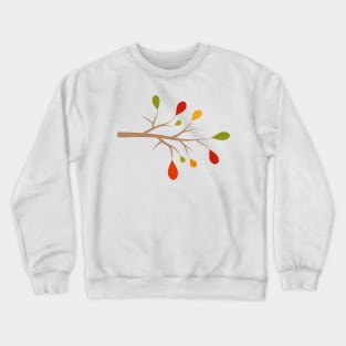 Autumn leaves on a branch Crewneck Sweatshirt